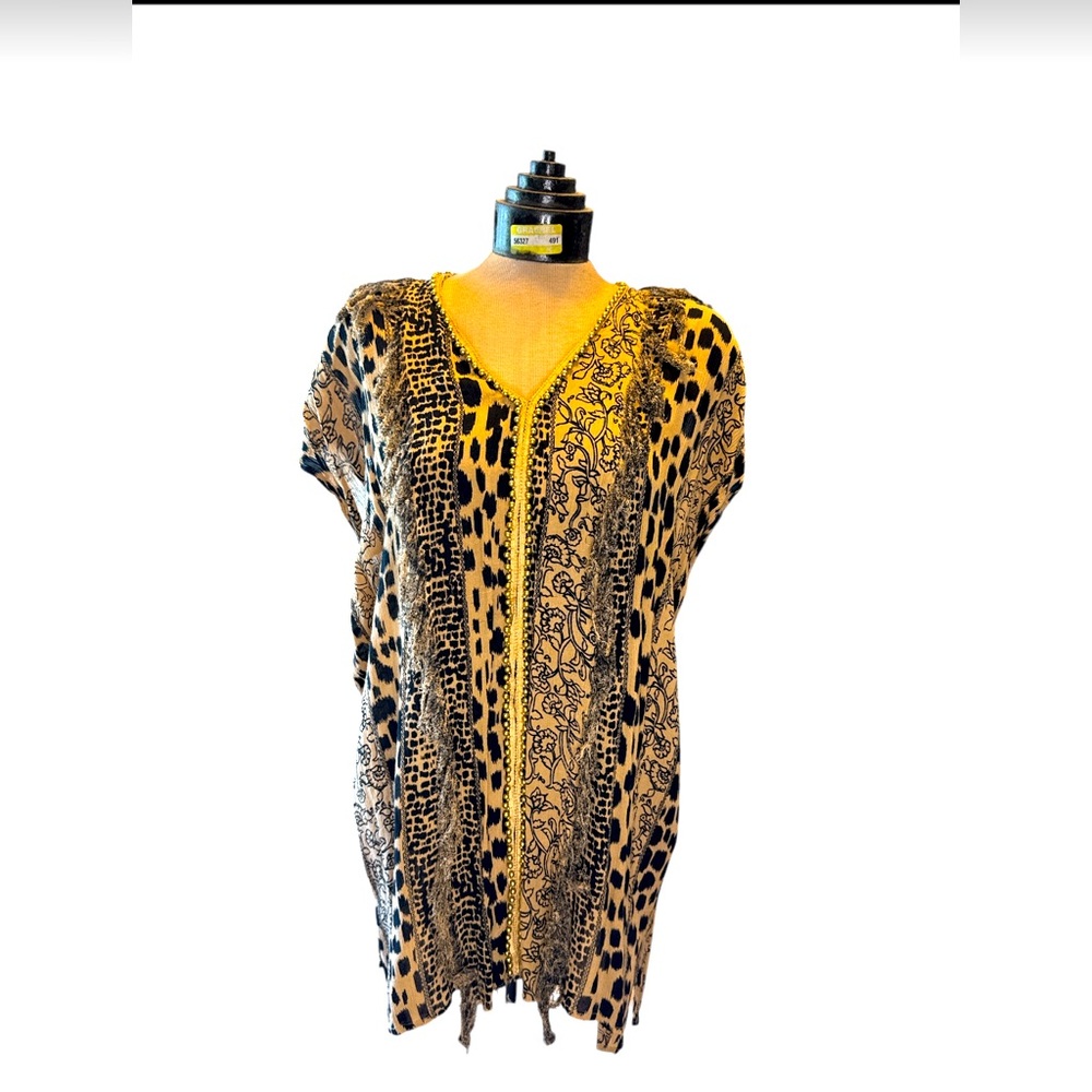 GIANNI BINI Animal/ Floral Print Women’s Swim Cover Up Size XS